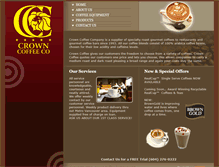 Tablet Screenshot of crowncoffee.ca